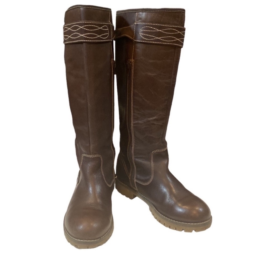 Camel Active Brown Leather Tall Boots